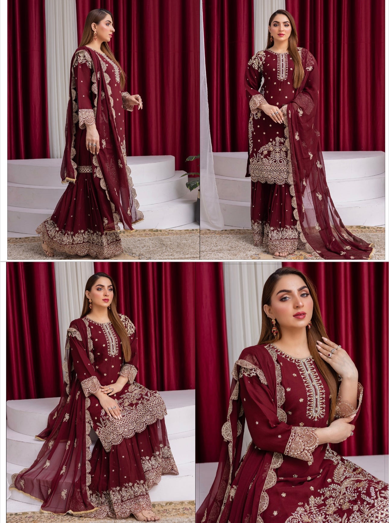 Brit 3 piece luxury chiffon_81042 Pakistani ladies suit B193