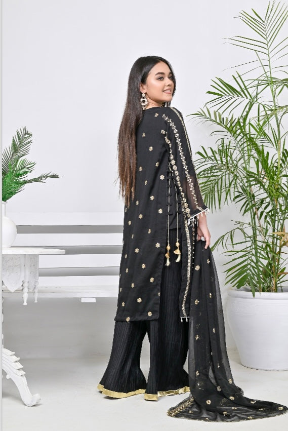 Brit 3 piece chiffon farshi plazo _9071 B89