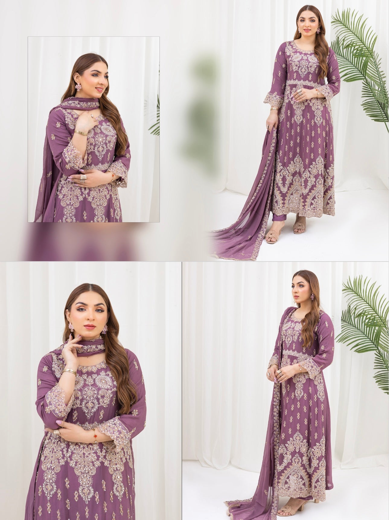 Brit 3 piece chiffon mother and daughter _100225 pink ladies suit B139