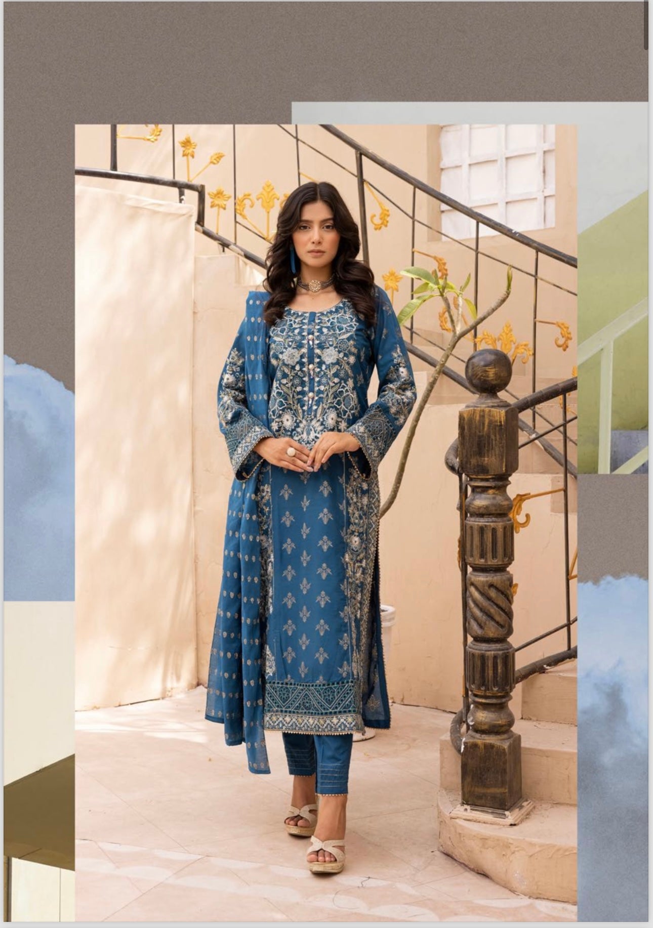 Simrans 3 piece jacquard _8030 Pakistani ladies suit b62