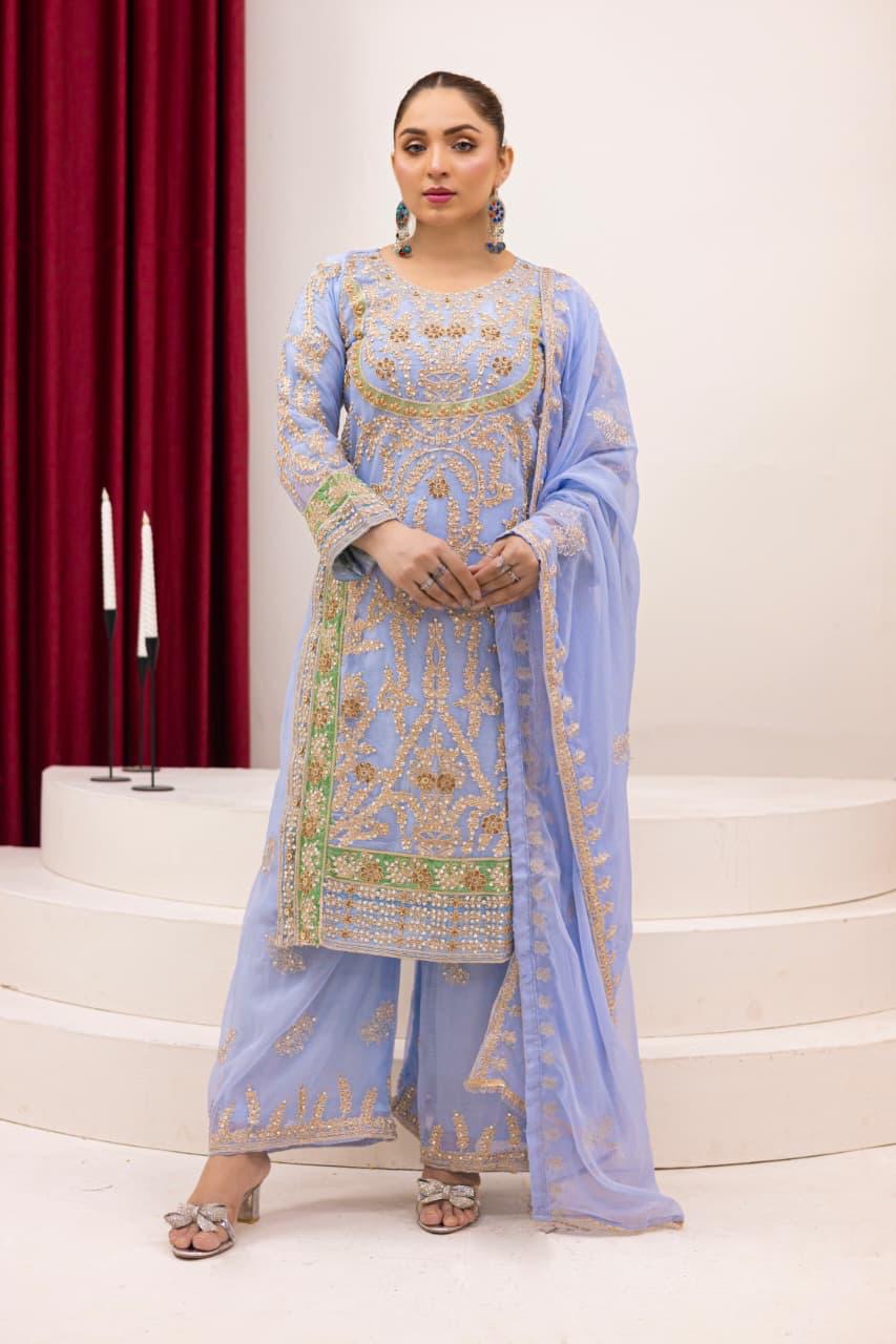 Brit 3 piece chiffon _81042 Pakistani ladies suit B266