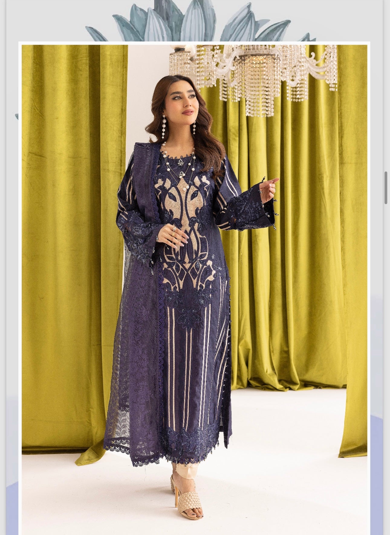 Maria B inspired Mother and Daughter 3 piece silk_10041 B105