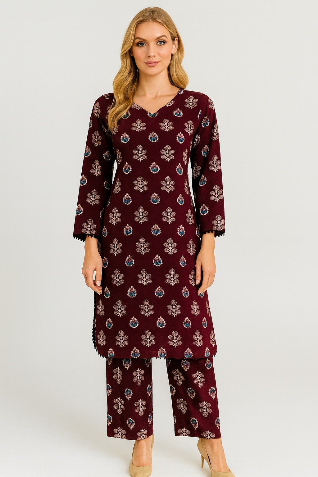 Brit print linen 2 piece_4038 Pakistani suits for ladies B264