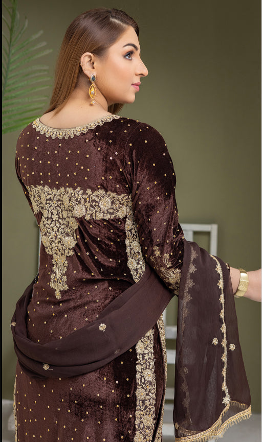 Brit Valvet 3 piece _3022 Brown B5