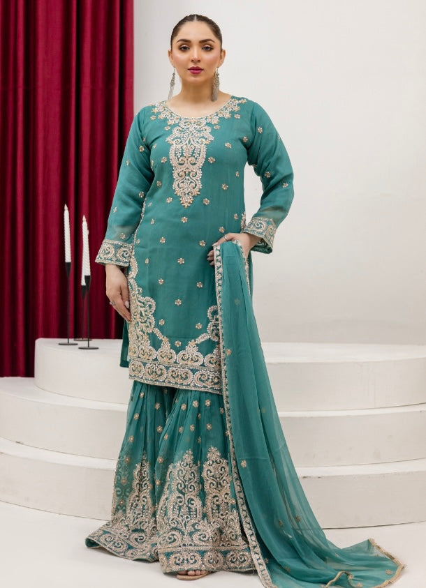Brit 3 piece chiffon _81042 Pakistani ladies suit B268