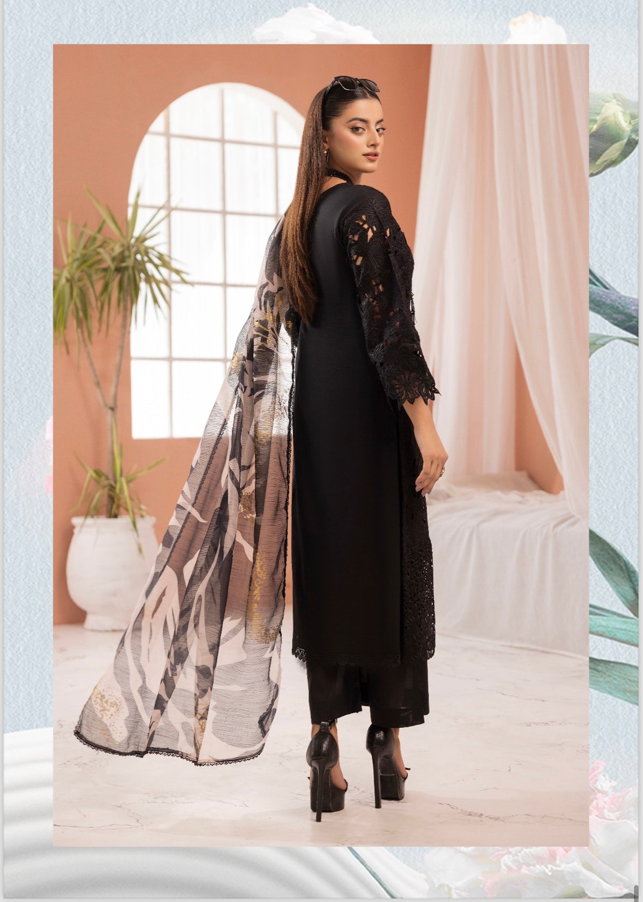 Rang Rasiya inspired 3 piece Chicken kari_7072 ladies suit B51