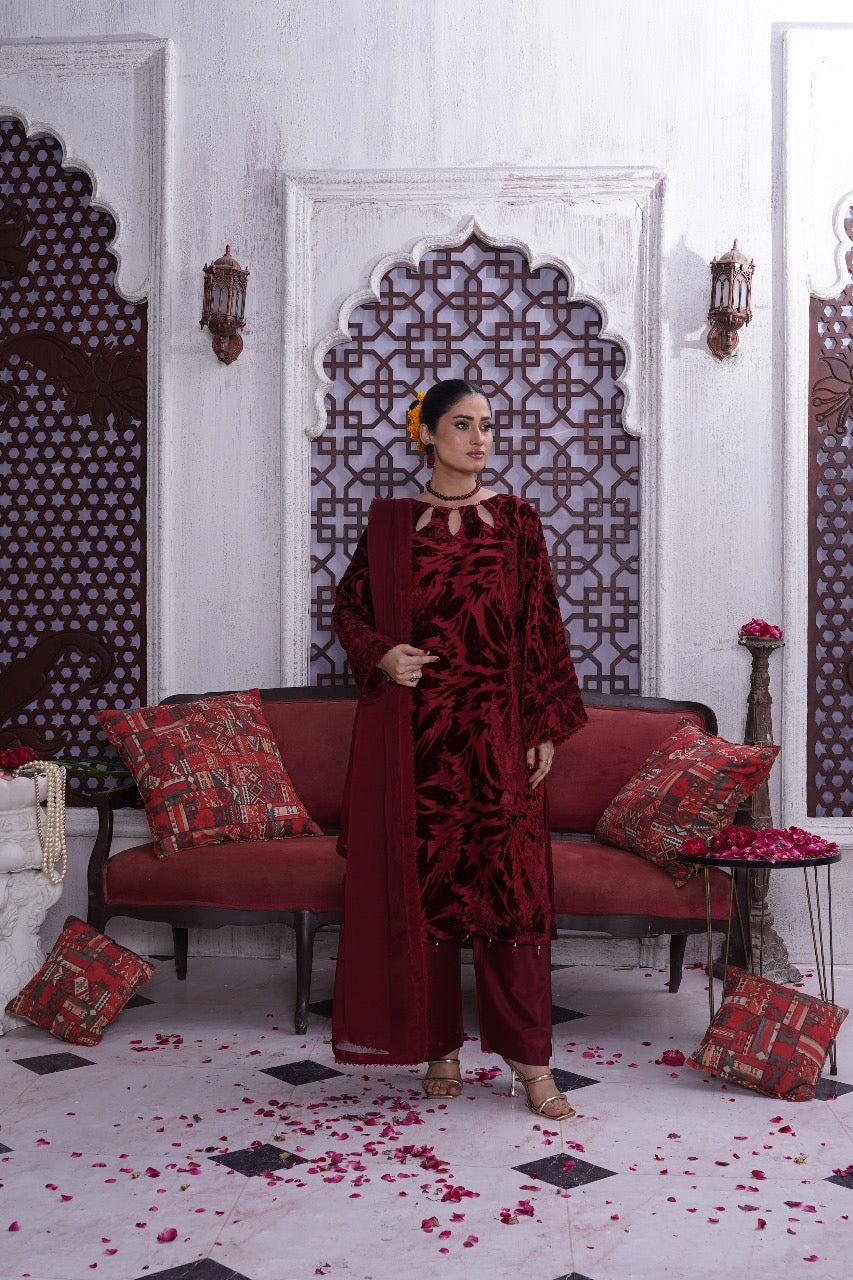 Brit 3 piece Palachi winter collection Pakistani ladies suit B326