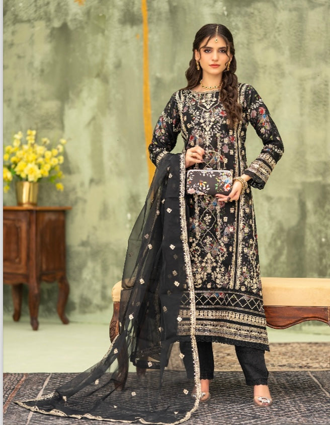 Brit 3 piece luxury organza_81042 Pakistani ladies suit B235