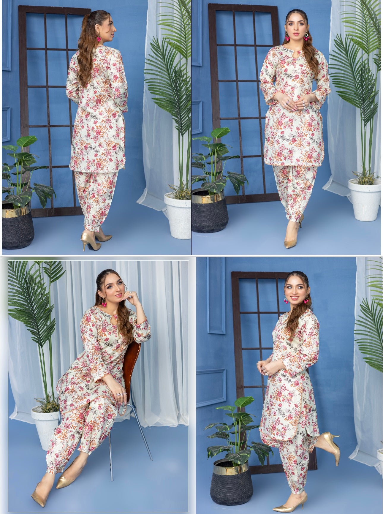 M print inspired 2 piece Lawn_81015 Pakistani ladies suit B173