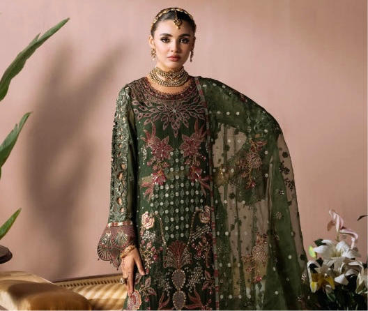 Ramsha 3 piece luxury chiffon _100300 ladies suit B157