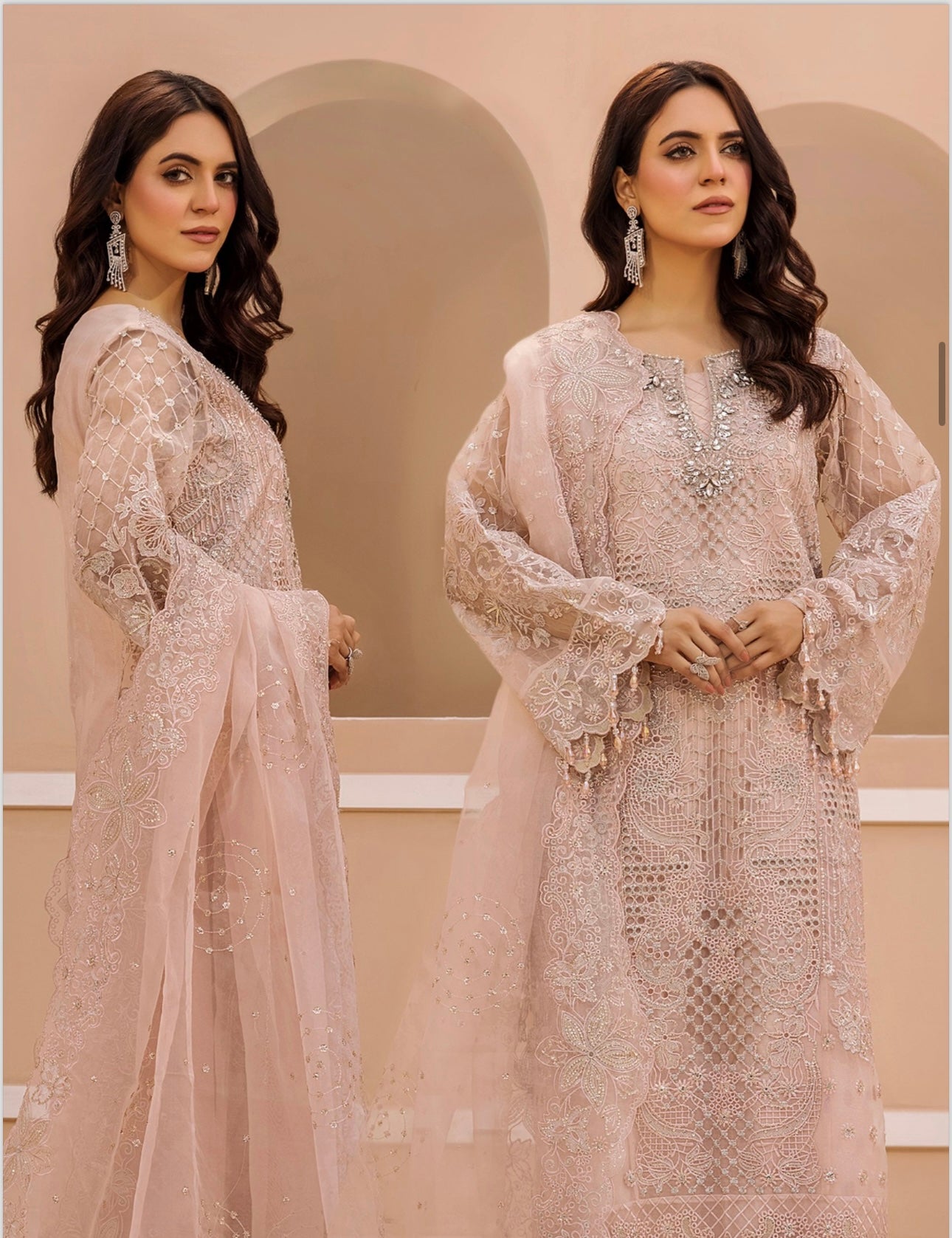 Baruque chentelle 3 piece luxury chiffon_81042 Pakistani ladies suit B225