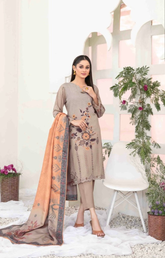 Tawakal 3 piece Dhanak_6051 Pakistani ladies suit B31