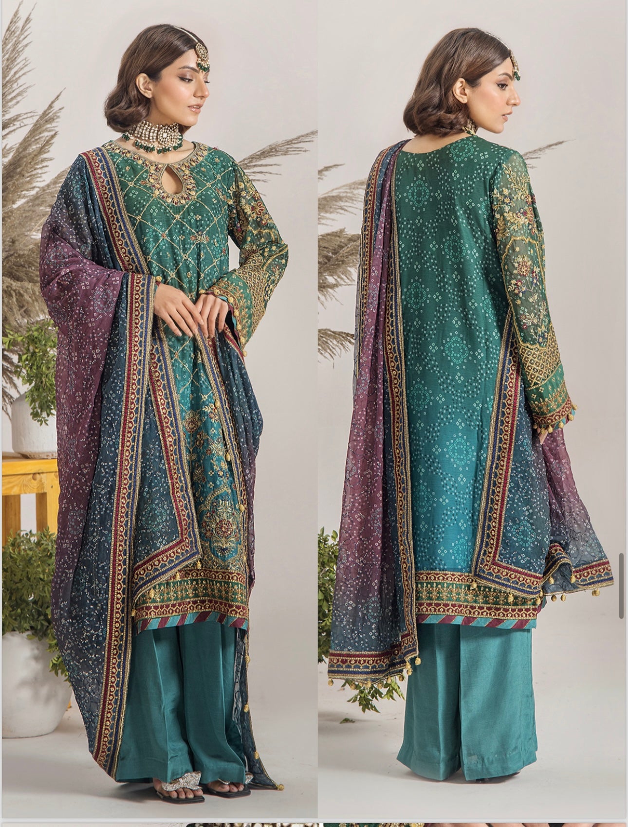 TT 3 piece luxury embroidery chiffon_81042 Pakistani ladies suit B236
