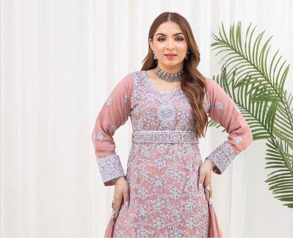 Brit 3 piece lux wedding wear_100218 Pakistani ladies suit B138