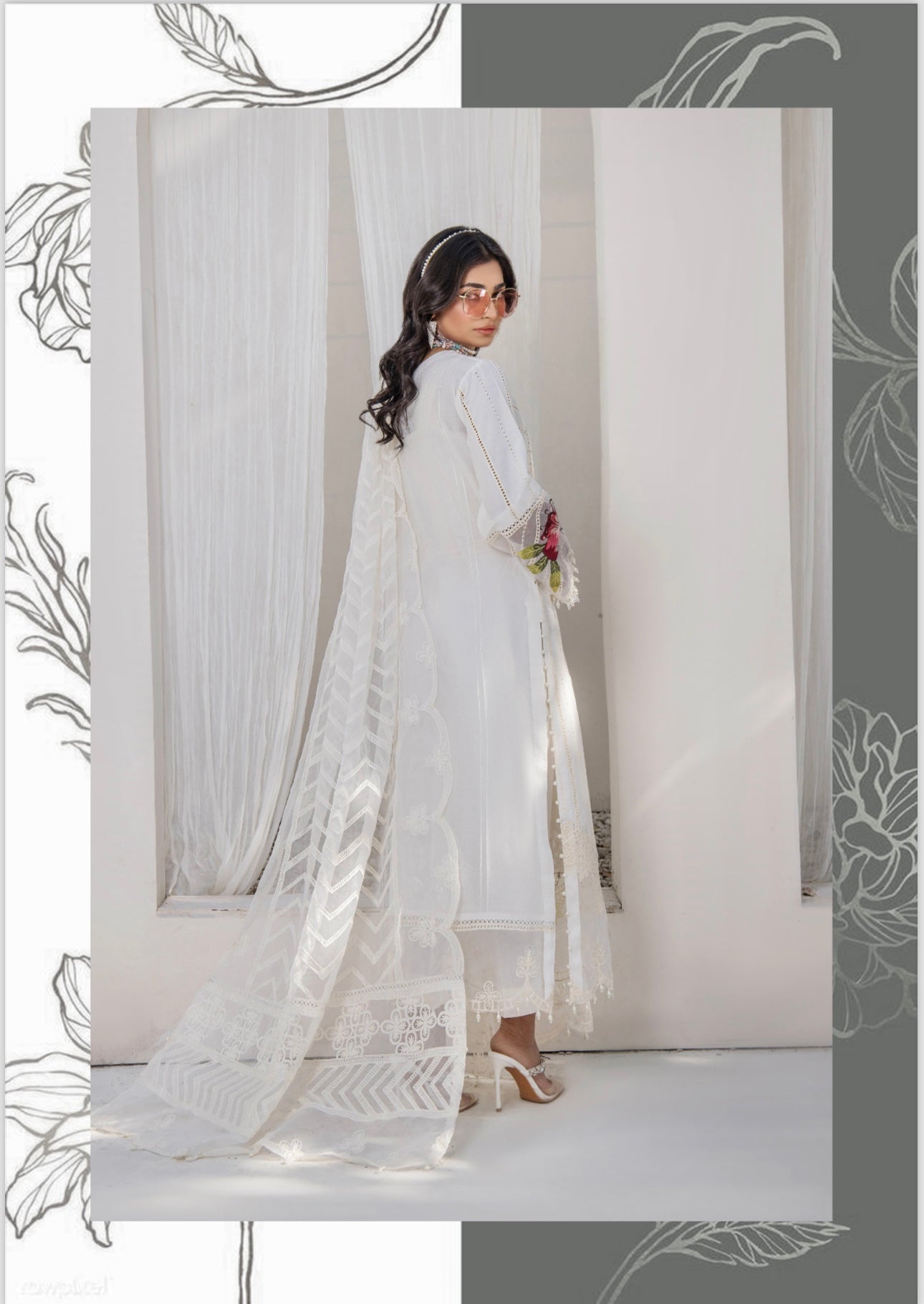 MB inspired 3 piece Chicken kari_7073 ladies suit B53