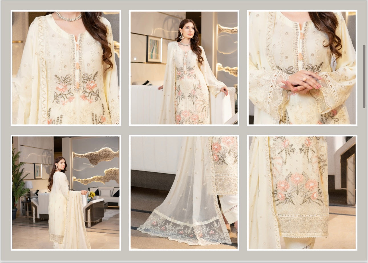Munira designer 3 piece chiffon_9075 ladies suit B89