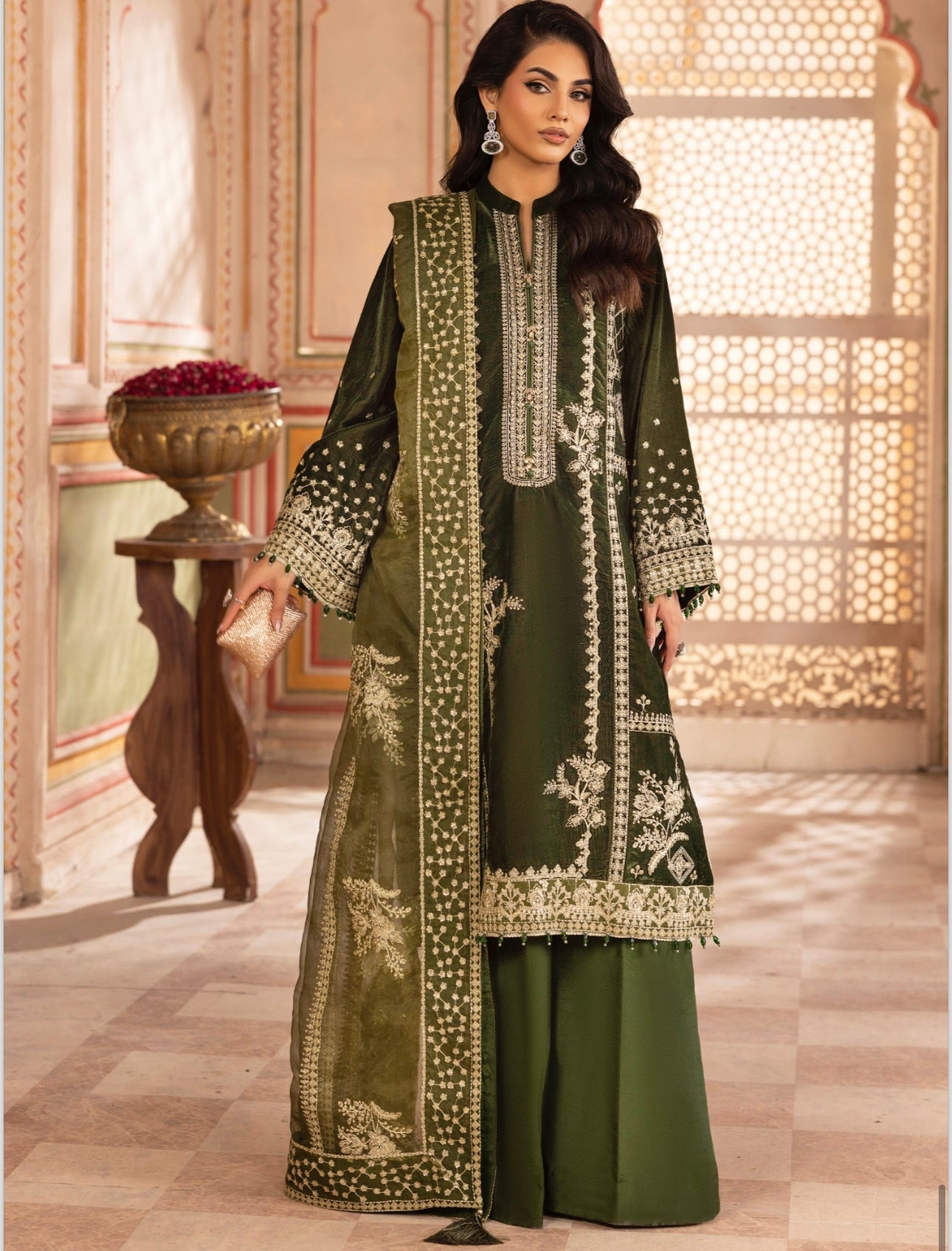 TT designer 3 piece luxury Valvet_81042 Pakistani ladies suit B287