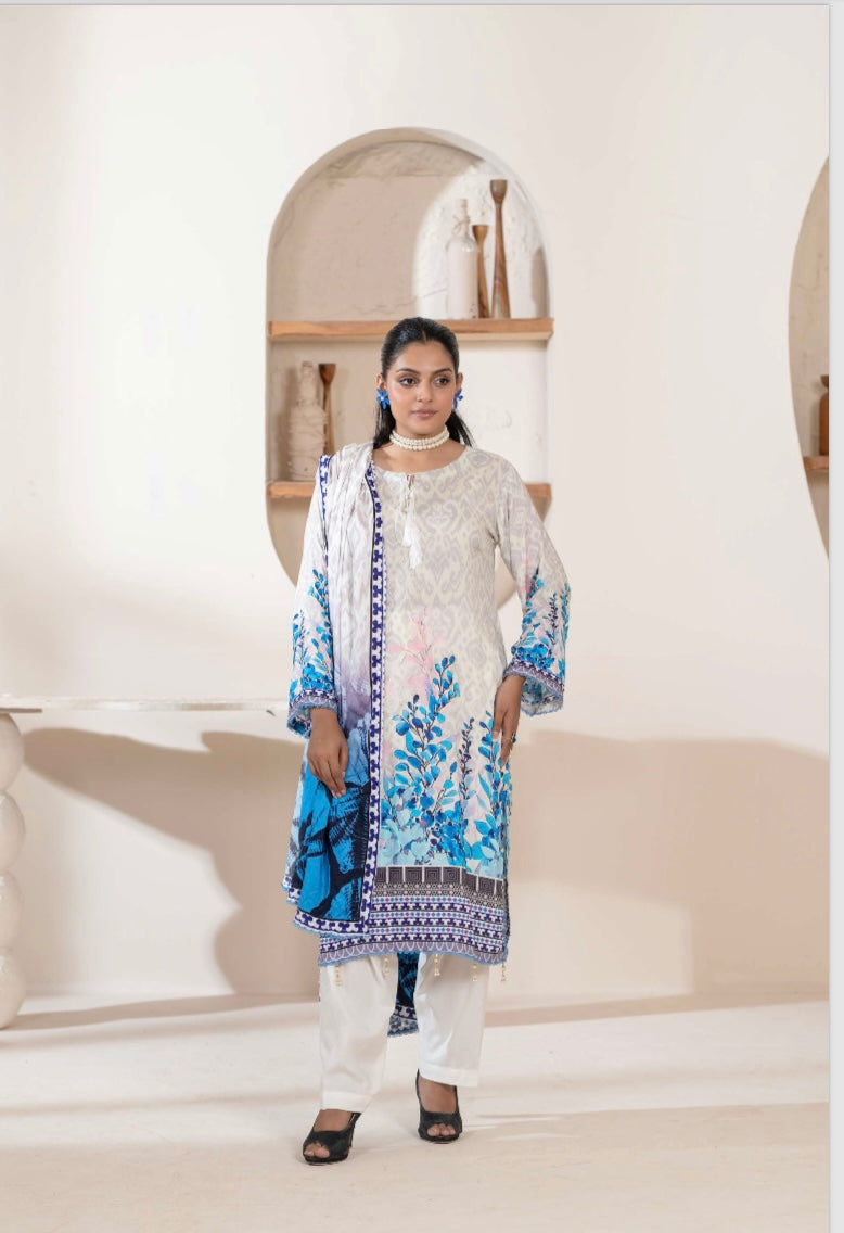 Barouque 3 piece linen _81042 Pakistani ladies suit B100