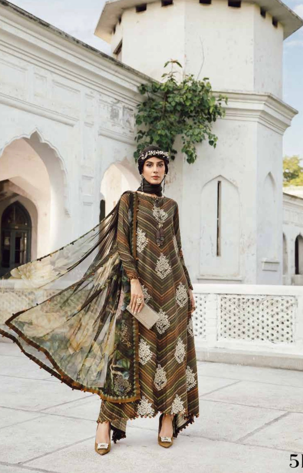 M print original Designer 3 piece winter collection Pakistani ladies suit B328