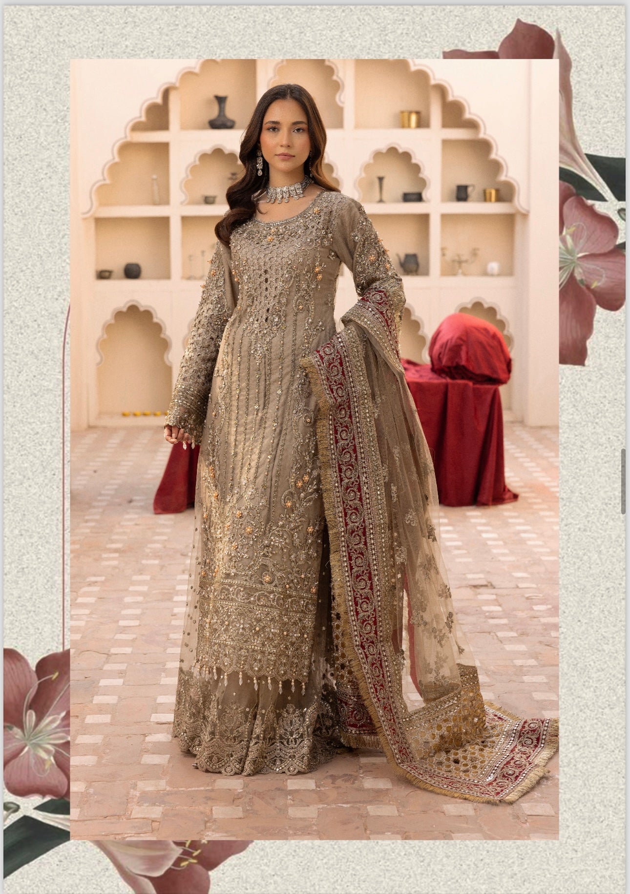 Simrans 3 piece lux wedding wear_100186 Pakistani ladies suit B132
