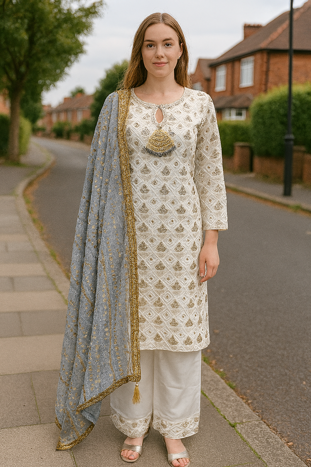 Brit 3 piece luxury chiffon _81042 Pakistani ladies suit B226