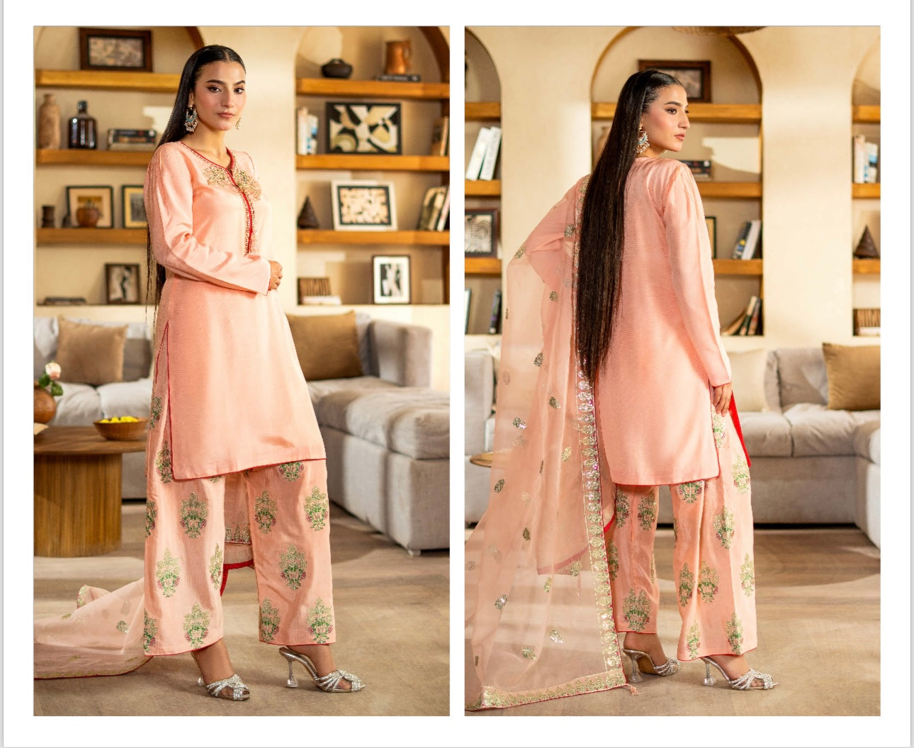 Raniya 3 piece silk farshi shalwar_8077 Pakistani ladies suit B73