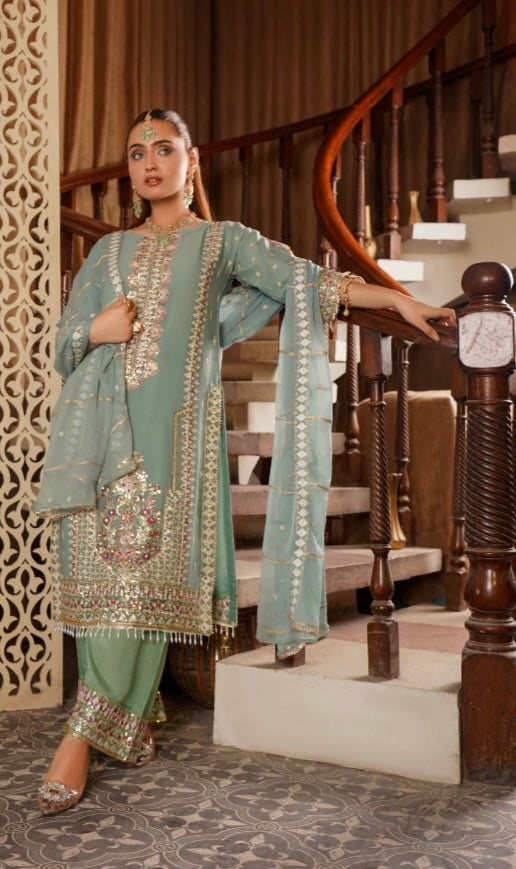 Brit 3 piece luxury Chiffon _10054 B109