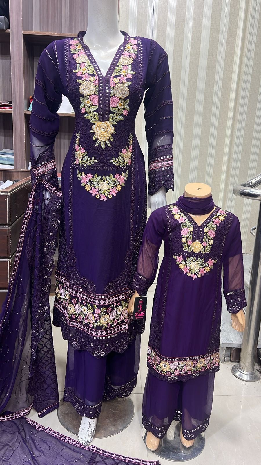 Brit Mother and Daughter 3 piece Chiffon_81045 B179