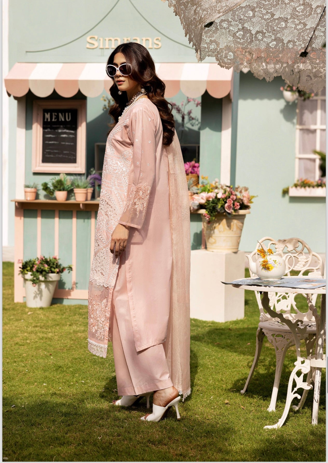 Maria B inspired 3 piece Chicken Kari _100332 Pakistani ladies suit B170