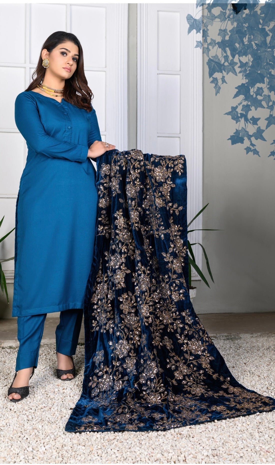 Simrans 3 piece Dhanak_6044 Pakistani ladies suit B17