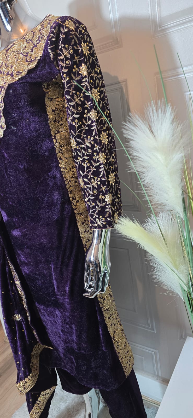 Brit Valvet 3 piece Valvet shawl_4095 D2 purple