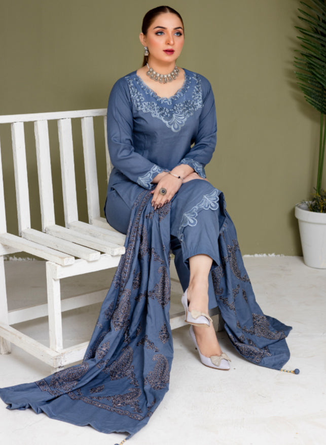 Brit 3 piece Dhanak_5009 Pakistani ladies suit BN2