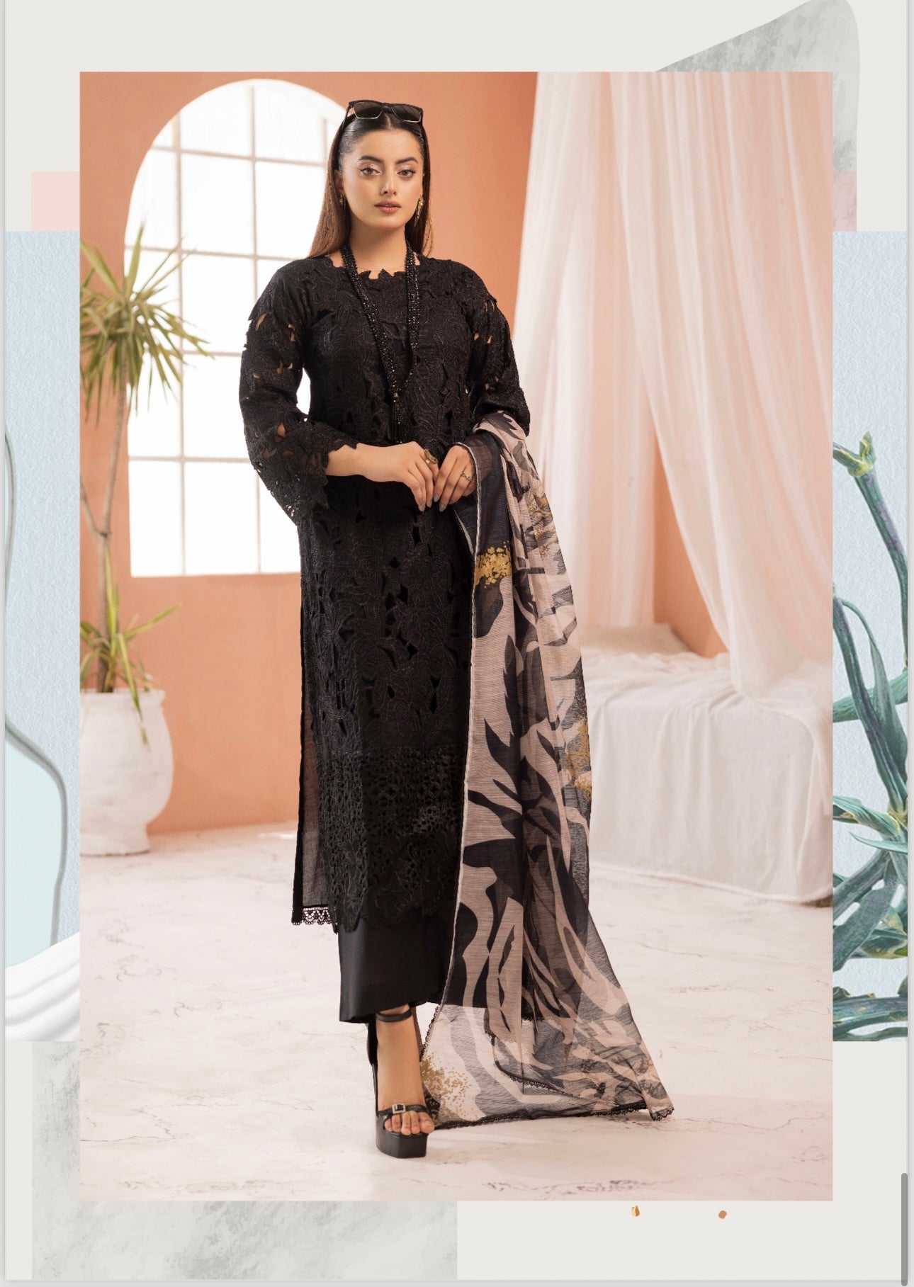 Rang Rasiya inspired 3 piece Chicken kari_7072 ladies suit B51