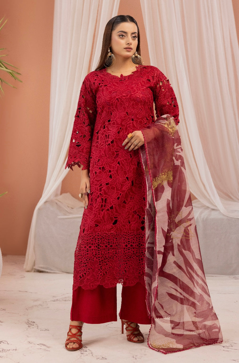 Rang Rasiya inspired 3 piece Chicken kari_7071 ladies suit B51
