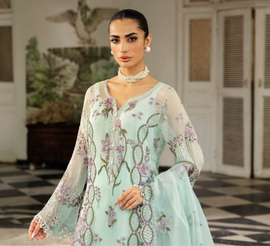 Brit Ramsha luxury chiffon_6095 ladies suit B40
