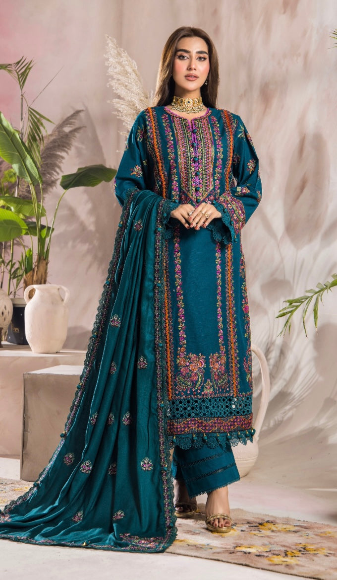 Esha ayesha original 3 piece stitched_7034 Pakistani winter dress