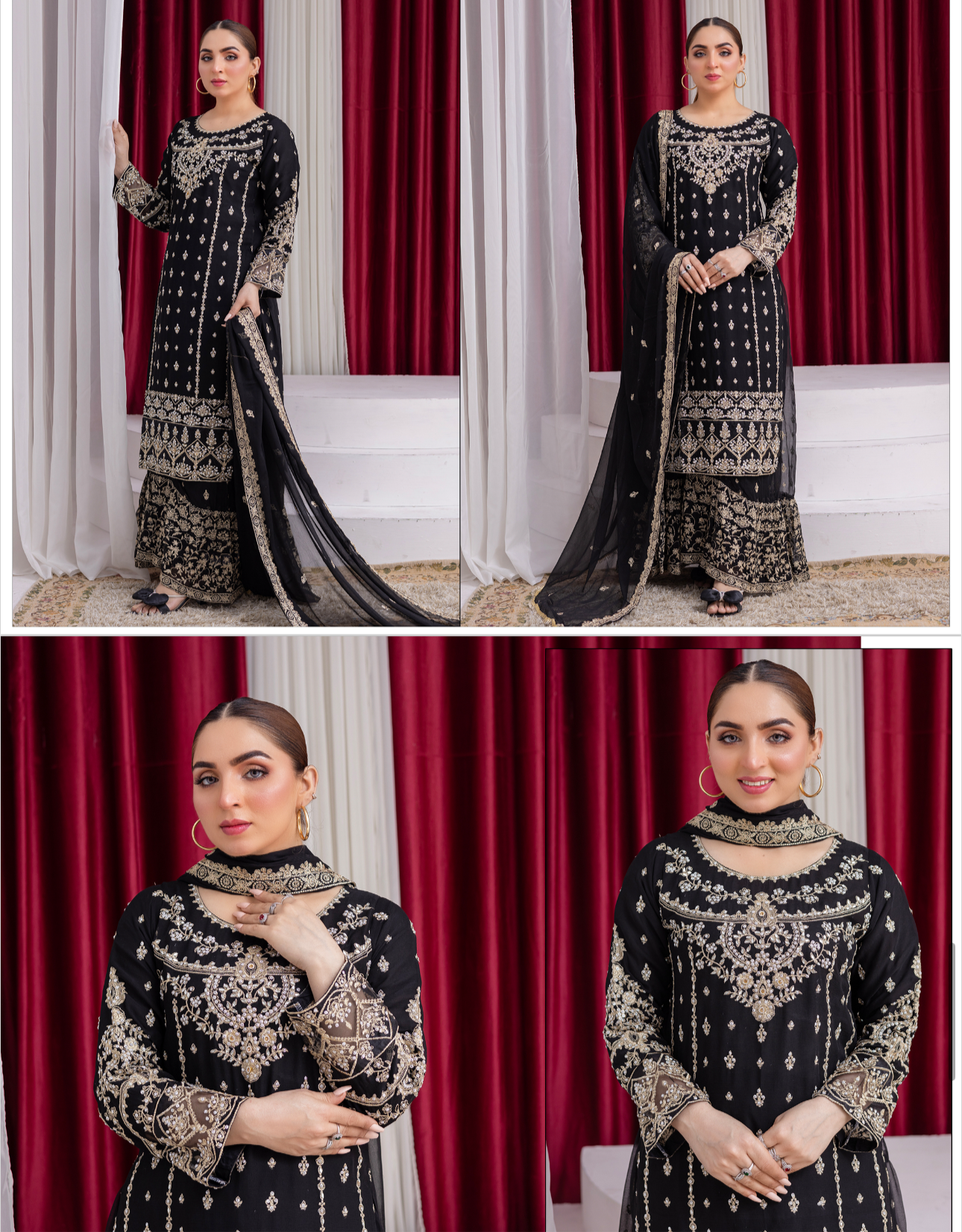 Brit 3 piece luxury chiffon_81042 Pakistani ladies suit B193