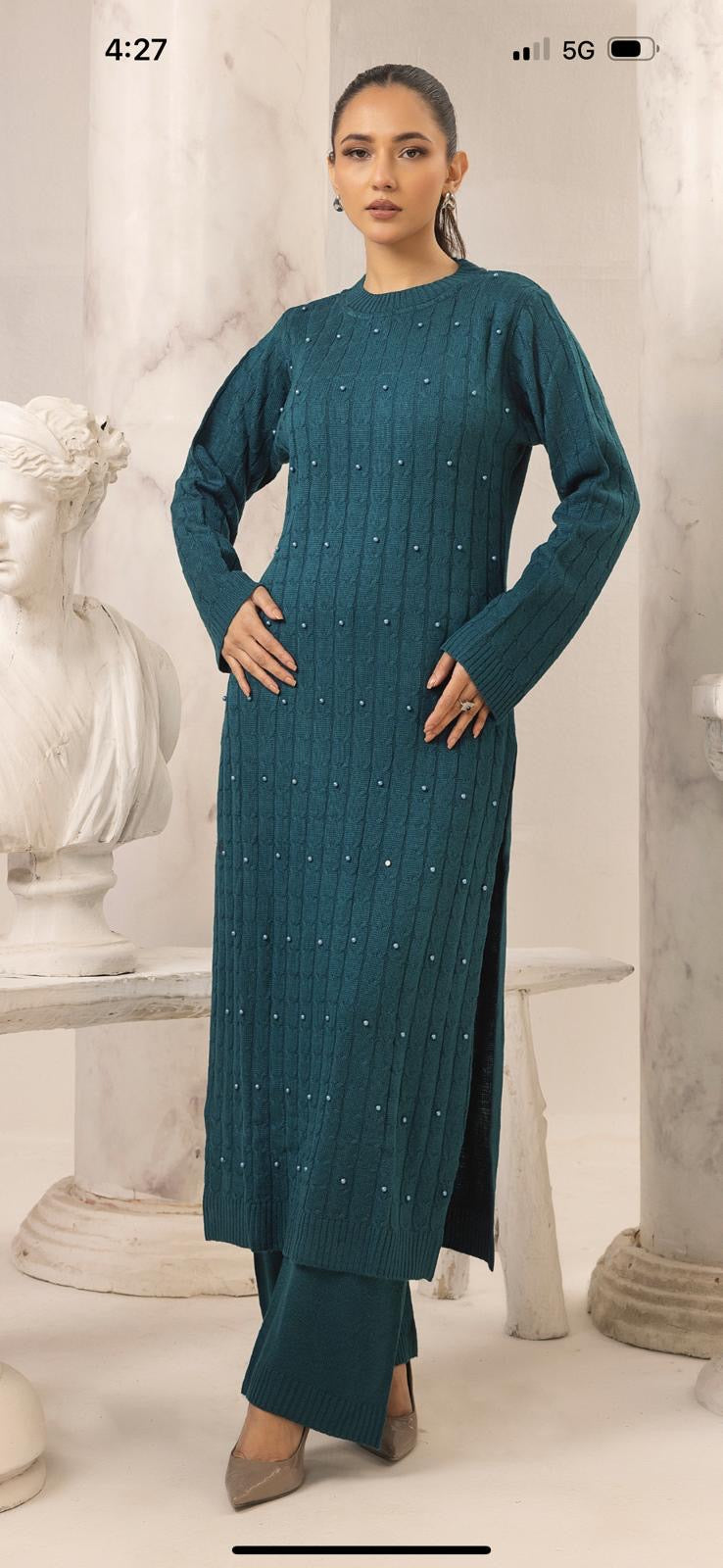 Brit 2 piece modest wear _81042 Pakistani ladies suit black B268