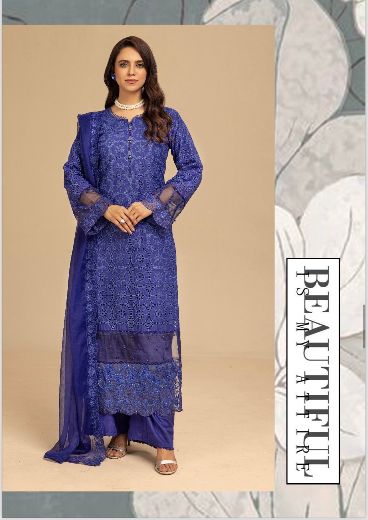Simrans 3 piece chicken Kari _8082 Pakistani ladies suit B74