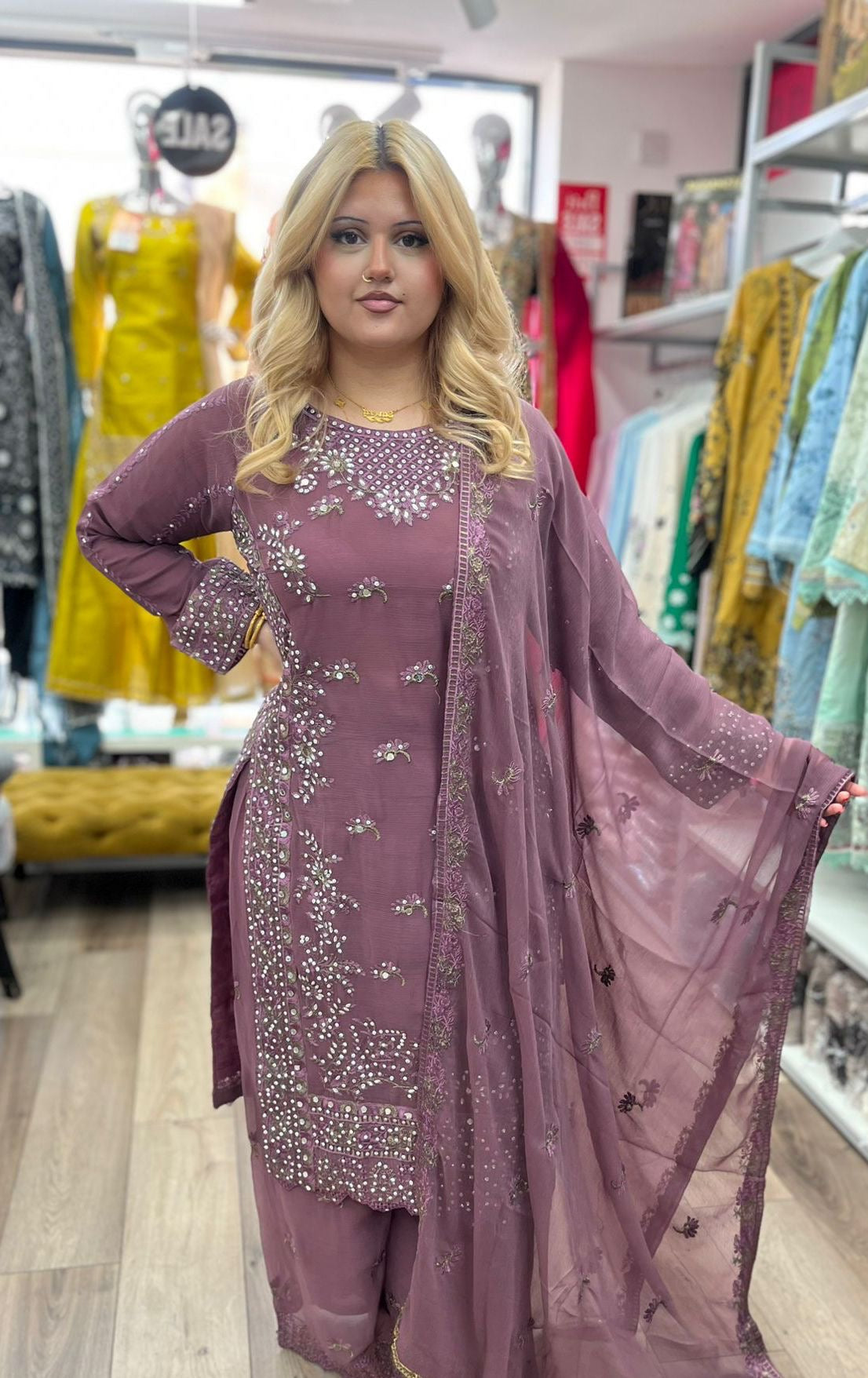 Brit 3 piece luxury chiffon_81042 Pakistani ladies suit B249