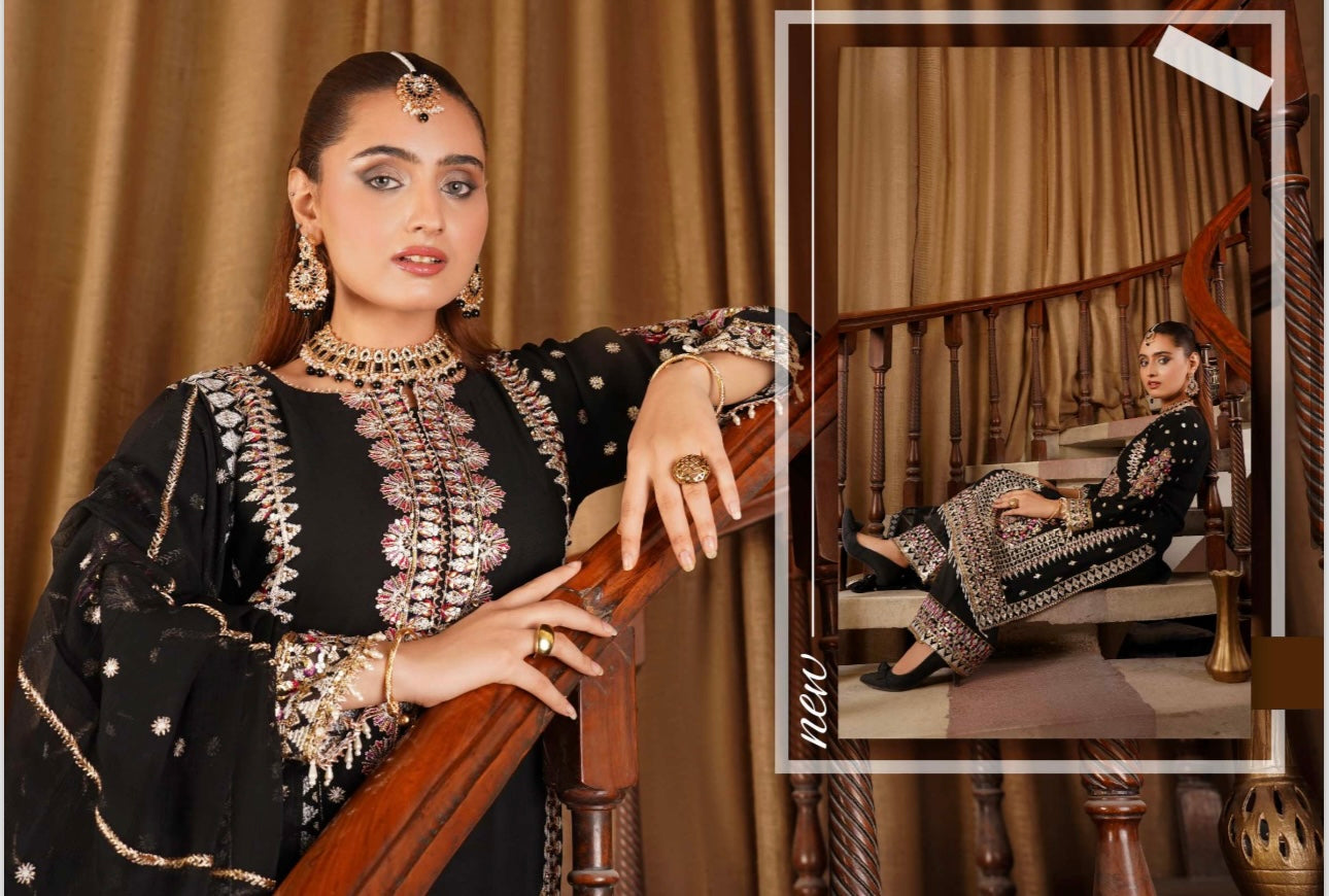 Brit 3 piece luxury Chiffon _10055 B109