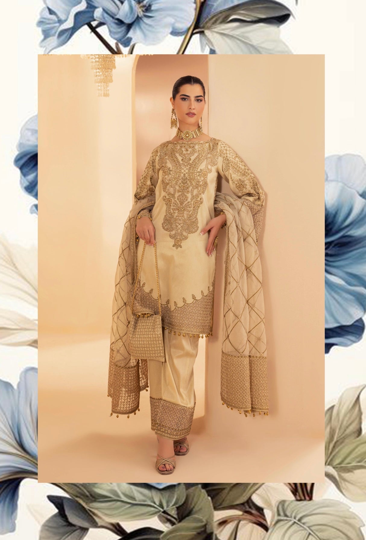 Simrans 3 piece silk_100213 Pakistani ladies suit B136