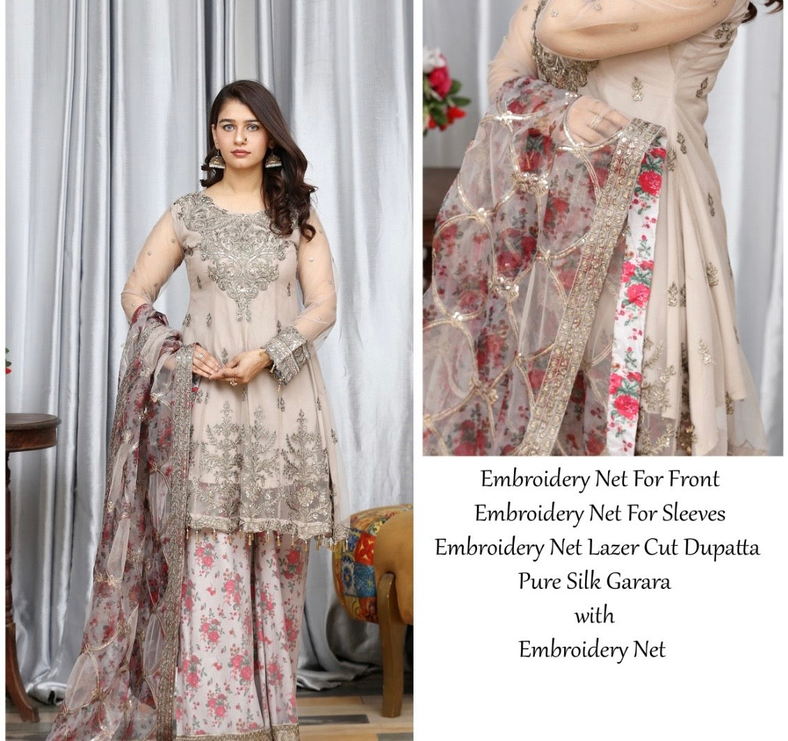 Mother and daughter Brit Net_81045 Pakistani ladies suit B195
