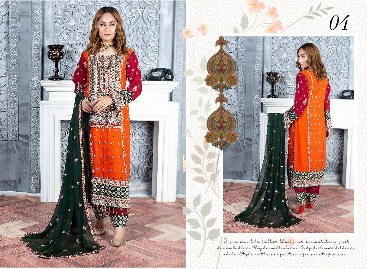 Brit 3 piece lux wedding wear_100194 Pakistani ladies suit B133