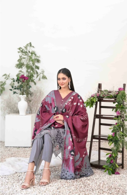 Tawakal 3 piece Dhanak_6054 Pakistani ladies suit B31