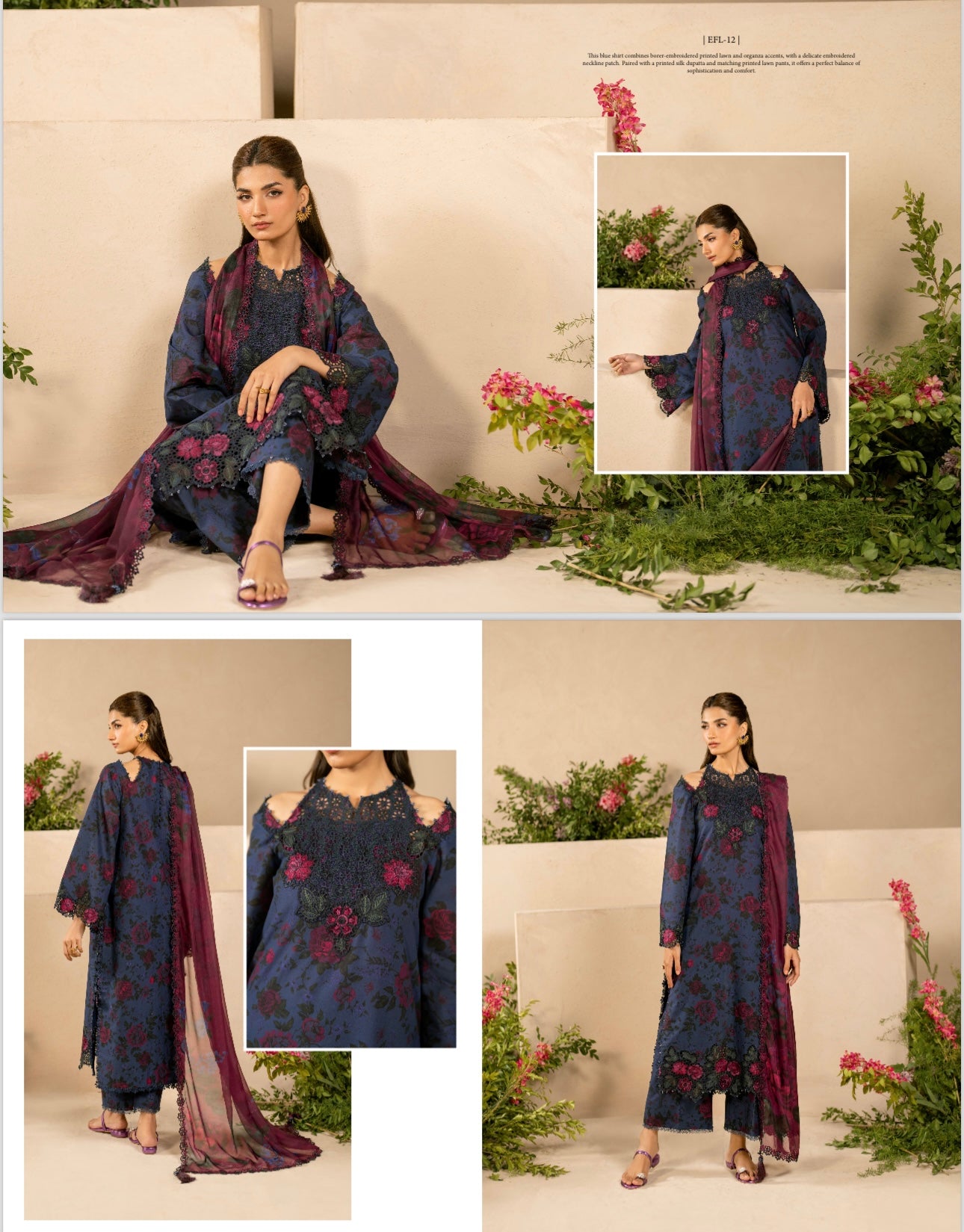 IZNIK original designer lawn_81042 Pakistani ladies suit B182