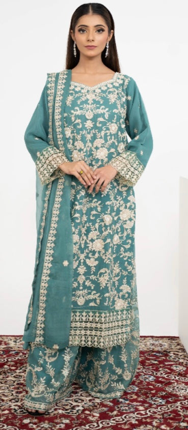 Brit 3 piece luxury chiffon_81042 Pakistani ladies suit B239