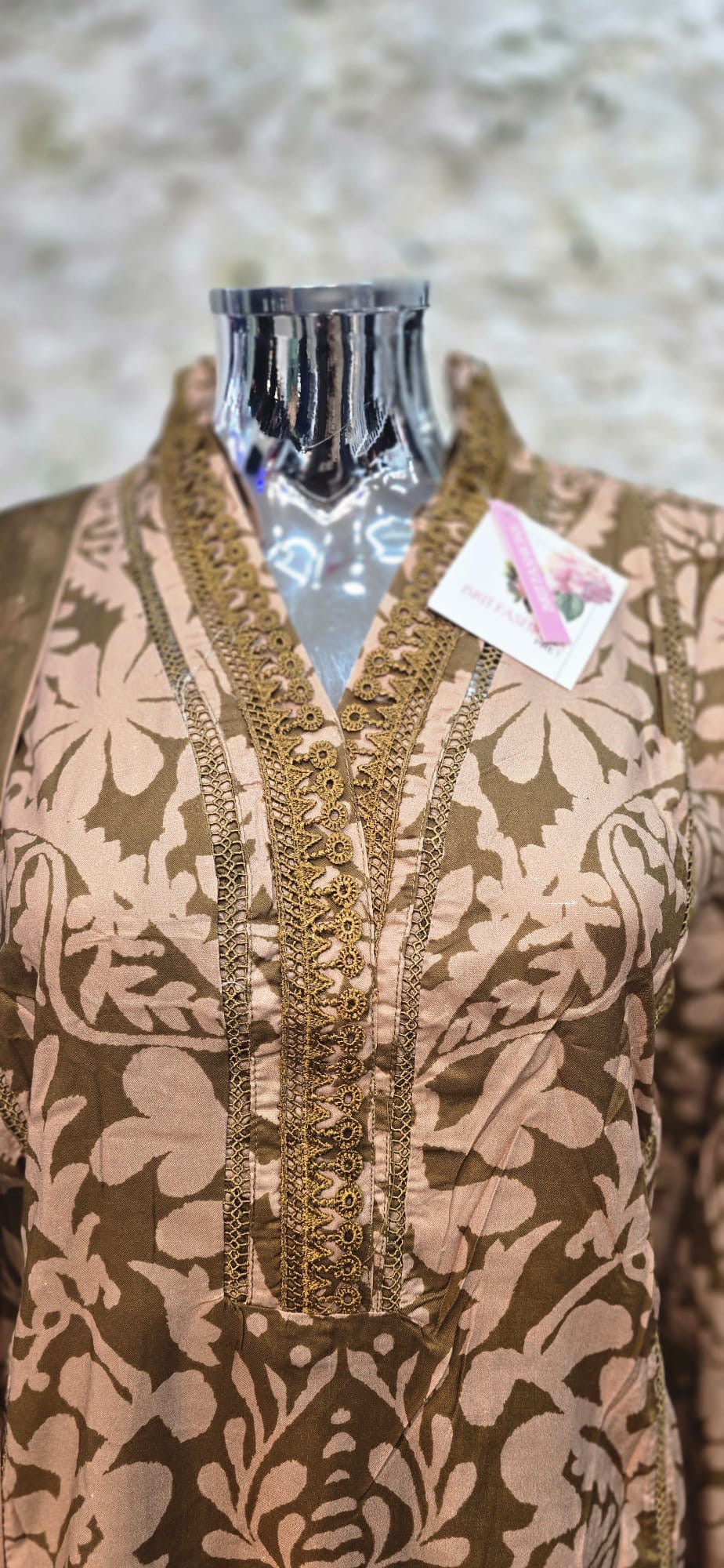 M B print 3 piece linen _7021 ladies suit BN1