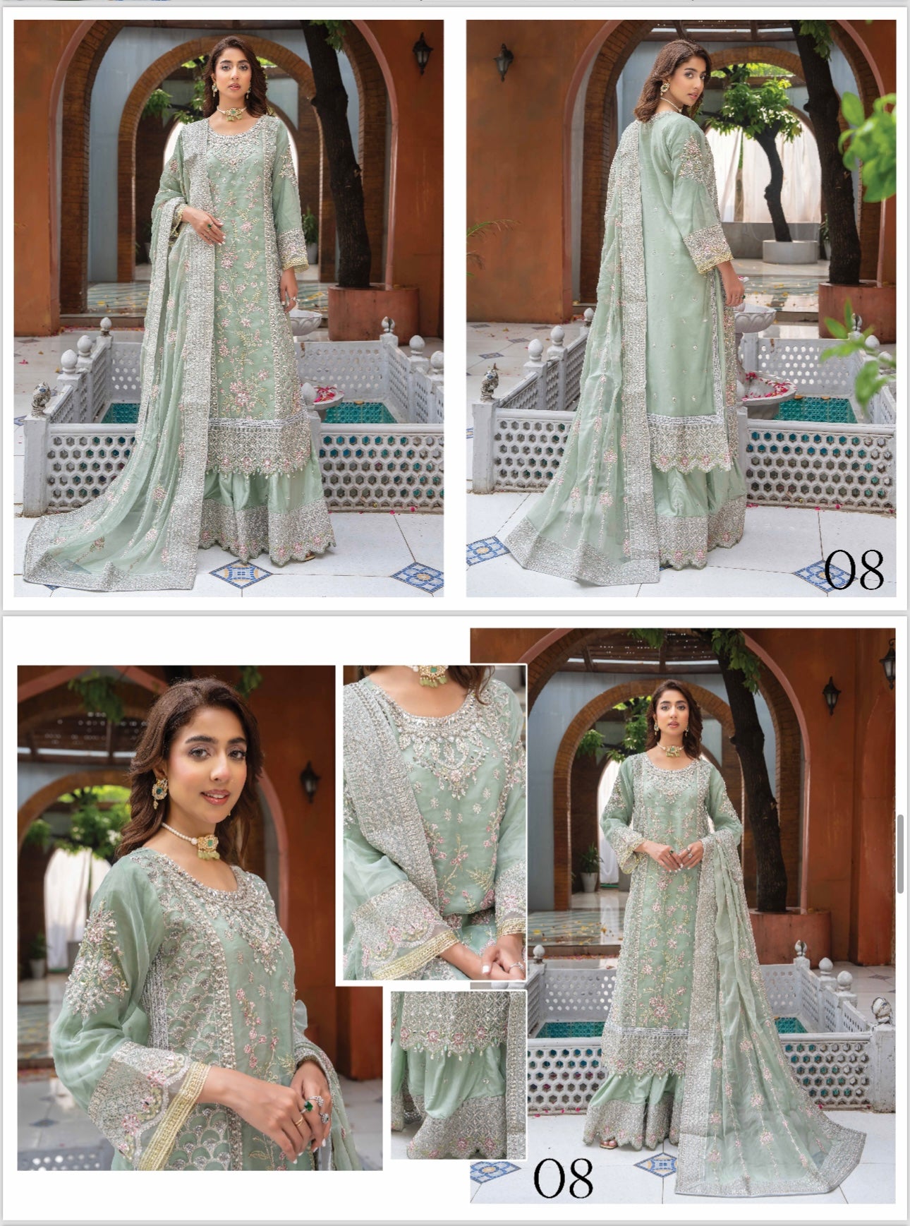 Areej original Designer 3 piece luxury chiffon_81042 Pakistani ladies suit B248
