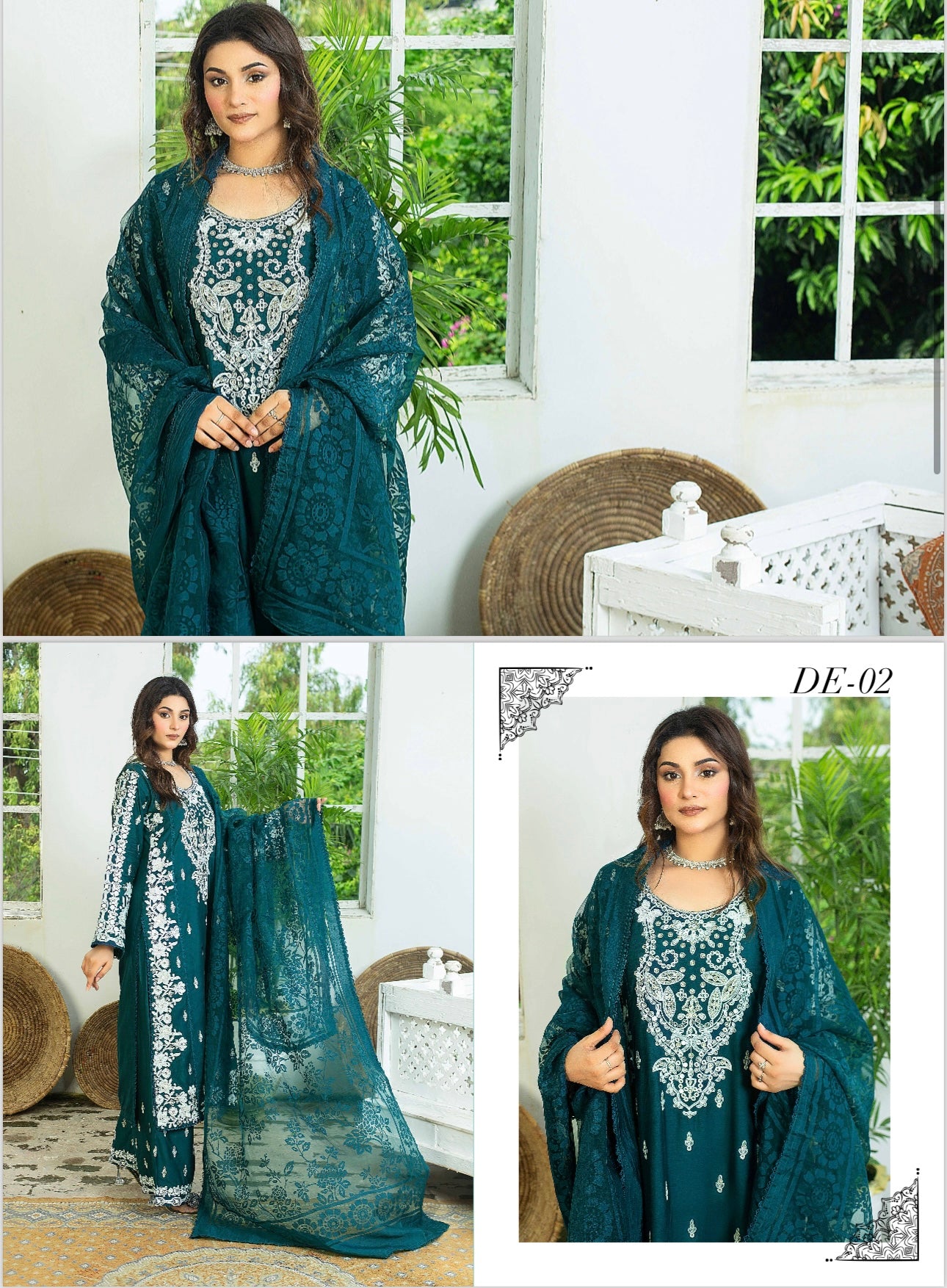 Brit 3 piece linen _81042 Pakistani ladies suit B230